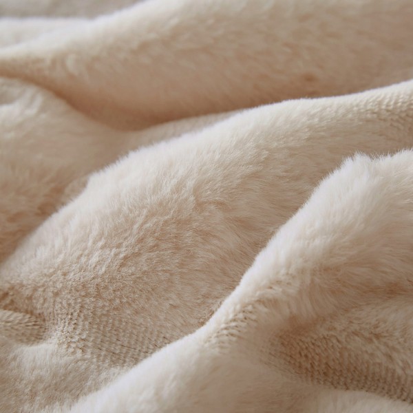 Κουβερτοπάπλωμα Γούνινο Rabbit Fur Υπέρδιπλο 220x240 Volcano Taupe