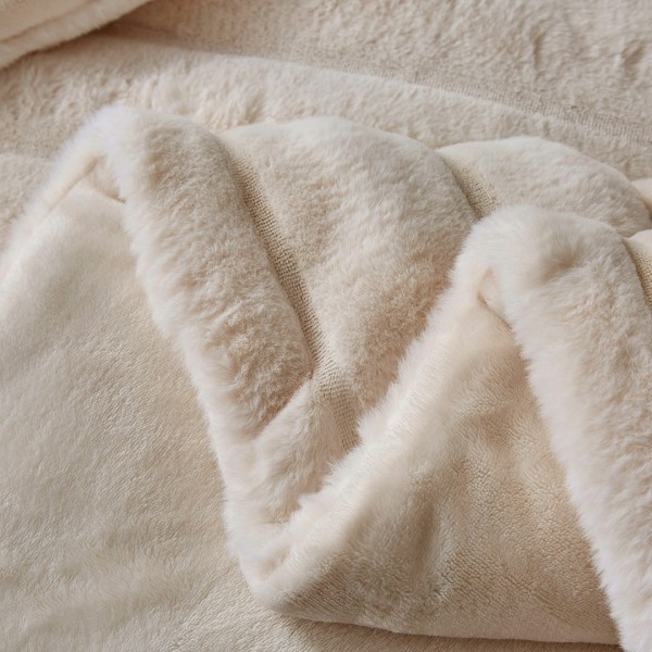 Κουβερτοπάπλωμα Γούνινο Rabbit Fur Υπέρδιπλο 220x240 Volcano Taupe