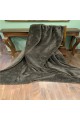 Κουβέρτα Βελουτέ Ημίδιπλη 160X220 ZIGZAG BROWN 