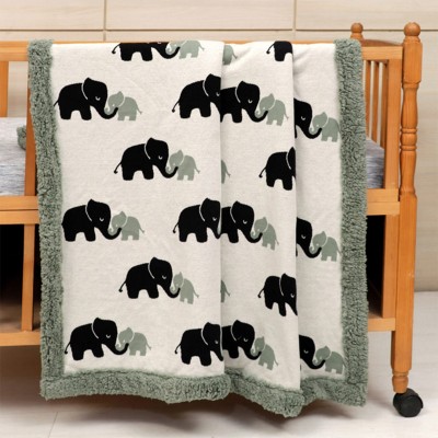Κουβέρτα πλεκτή-sherpa Liolios home Elephant 100x120