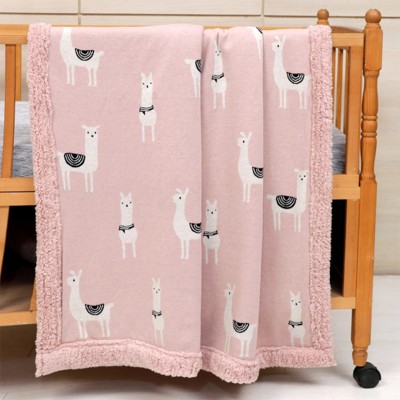 Κουβέρτα πλεκτή-sherpa Liolios home Lama 100x120