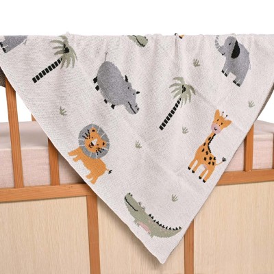 Κουβέρτα πλεκτή αγκαλιάς Liolios home Safari (Multi)