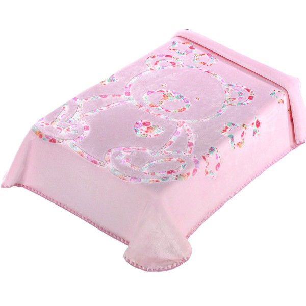 Κουβέρτα Βελουτέ Κούνιας 110x140 Morven 3D Art Baby I04 Ροζ