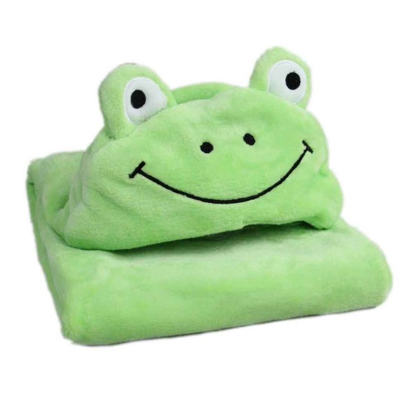 Κουβέρτα Fleece Με Κουκούλα (125x80) Morven Βατραχάκι 2148
