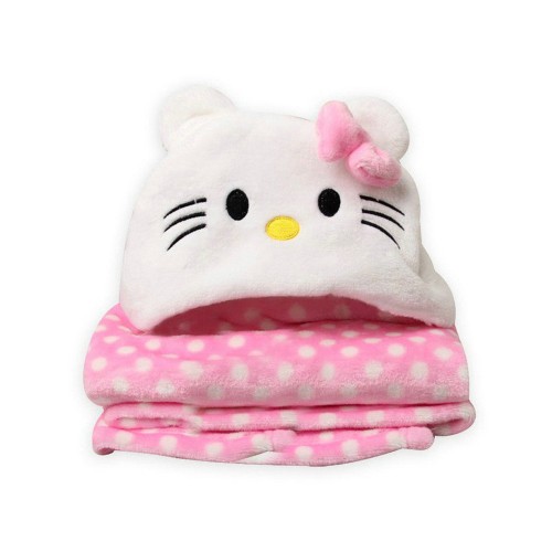 Κουβέρτα Fleece Με Κουκούλα (125x80) Morven Kitty 2149 