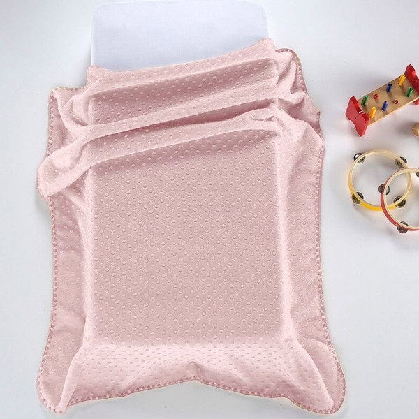 Κουβέρτα Βελουτέ Κούνιας 110x140 Morven Bubbles J61 14-Ροζ