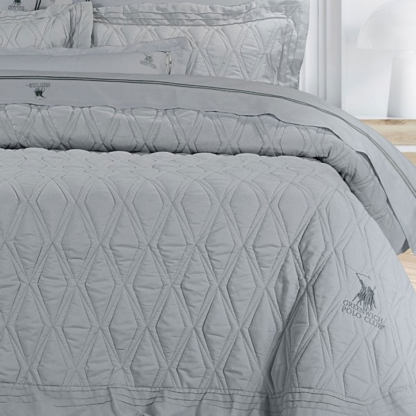 Κουβερλί Υπέρδιπλο (Σετ 220x240) Greenwich Polo Club Solid 2160 Grey