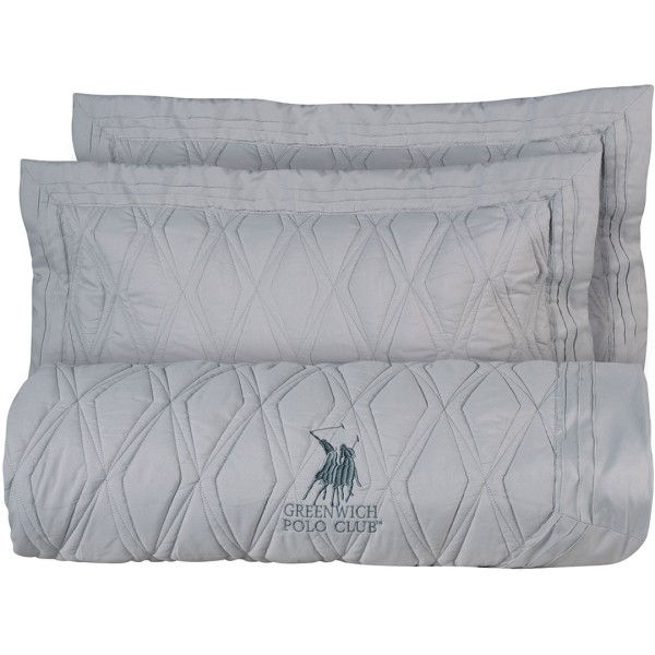 Κουβερλί Υπέρδιπλο (Σετ 220x240) Greenwich Polo Club Solid 2160 Grey