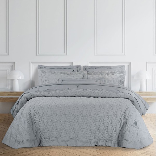 Κουβερλί Υπέρδιπλο (Σετ 220x240) Greenwich Polo Club Solid 2160 Grey