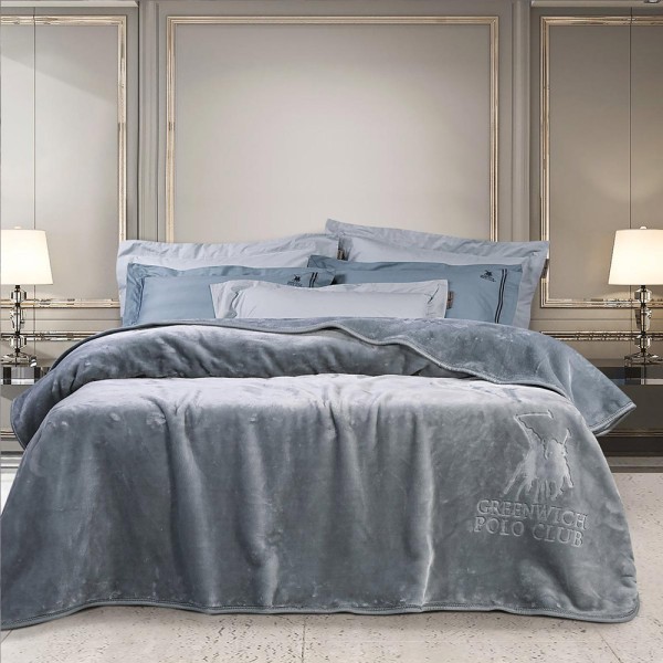 Κουβέρτα Βελουτέ Ημίδιπλη 160x240 Greenwich Polo Club Essential 2495