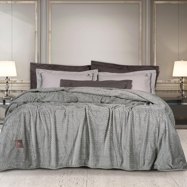 Κουβέρτα Fleece Υπέρδιπλη (220x240) Greenwich Polo Club Essential 2496 Grey