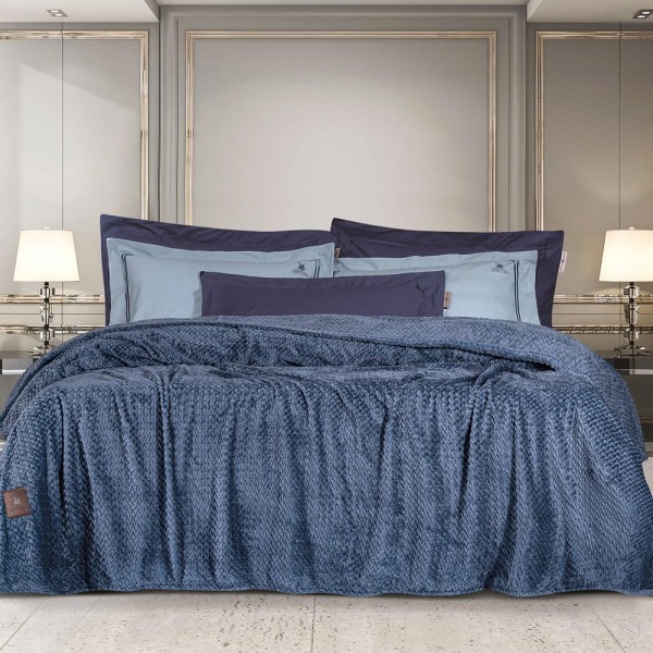 Κουβέρτα Fleece Υπέρδιπλη (220x240) Greenwich Polo Club Essential 2498 Blue