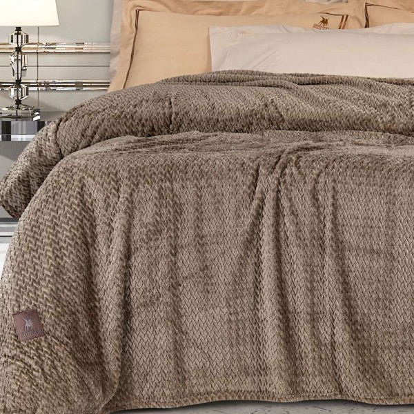 Κουβέρτα Fleece Υπέρδιπλη (220x240) Greenwich Polo Club Essential 2499 Beige