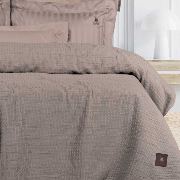 Κουβέρτα Πικέ Υπέρδιπλη (230x250) Greenwich Polo Club Solid 3401 Beige