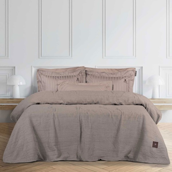 Κουβέρτα Πικέ Υπέρδιπλη (230x250) Greenwich Polo Club Solid 3401 Beige