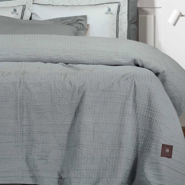 Κουβέρτα Πικέ Υπέρδιπλη (230x250) Greenwich Polo Club Solid 3403 Grey