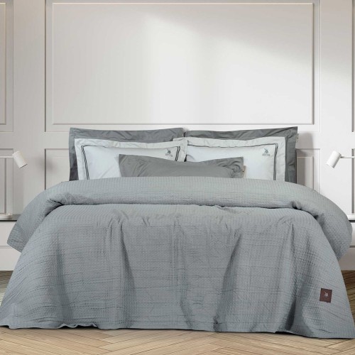 Κουβέρτα Πικέ Μονή (170x250) Greenwich Polo Club Solid 3403 Grey