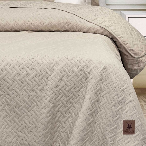 Κουβερλί Υπέρδιπλο (220x240) Greenwich Polo Club Essential 3461 Cream