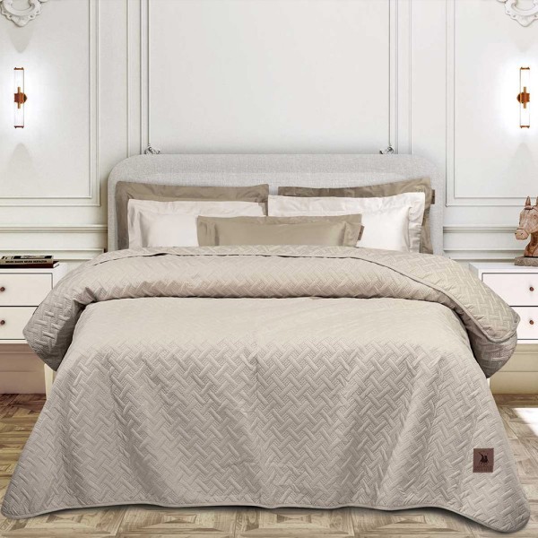 Κουβερλί Υπέρδιπλο (220x240) Greenwich Polo Club Essential 3461 Cream