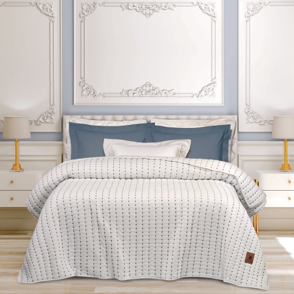 Κουβερλί Υπέρδιπλο (230x250) Greenwich Polo Club Essential 3464 Ivory