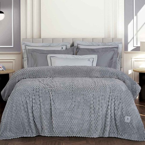 Κουβέρτα Fleece Υπέρδιπλη (220x240) Greenwich Polo Club Essential 3476 Grey