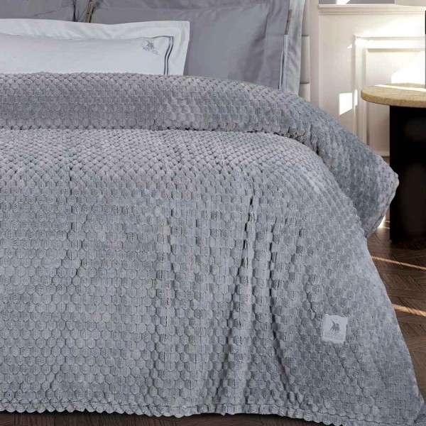 Κουβέρτα Fleece Υπέρδιπλη (220x240) Greenwich Polo Club Essential 3476 Grey