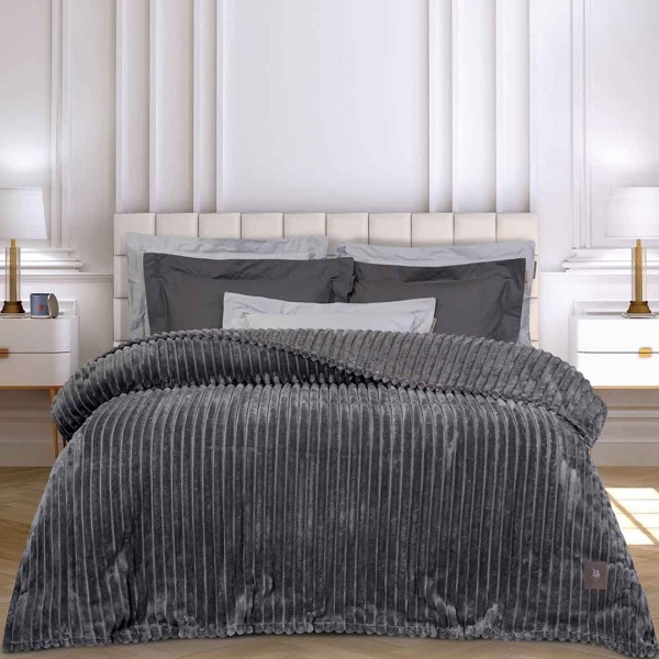 Κουβέρτα Fleece Υπέρδιπλη (220x240) Greenwich Polo Club Essential 3486 Grey