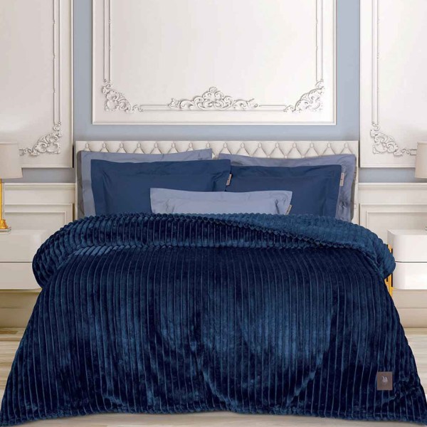 Κουβέρτα Fleece Υπέρδιπλη (220x240) Greenwich Polo Club Essential 3487 Blue