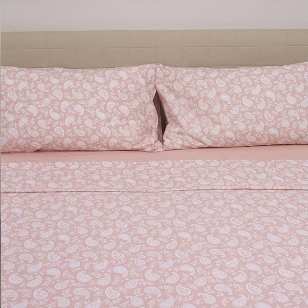 Σετ σεντόνια ημίδιπλα Sunshine 1232 Pink 165x270