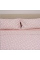 Σετ σεντόνια ημίδιπλα Sunshine 1232 Pink 165x270