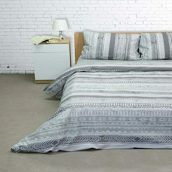 Σετ σεντόνια ημίδιπλα Sunshine 2026 grey 165x270