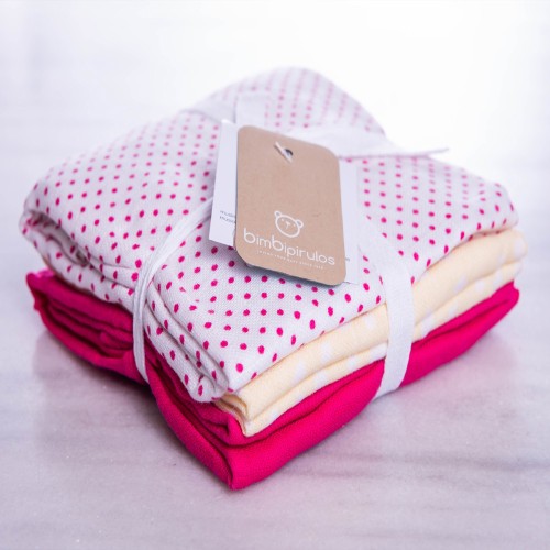 Μουσελίνες/Πάνες αγκαλιάς σετ 3 τμχ Bimbipirulos 70x80 Nina 