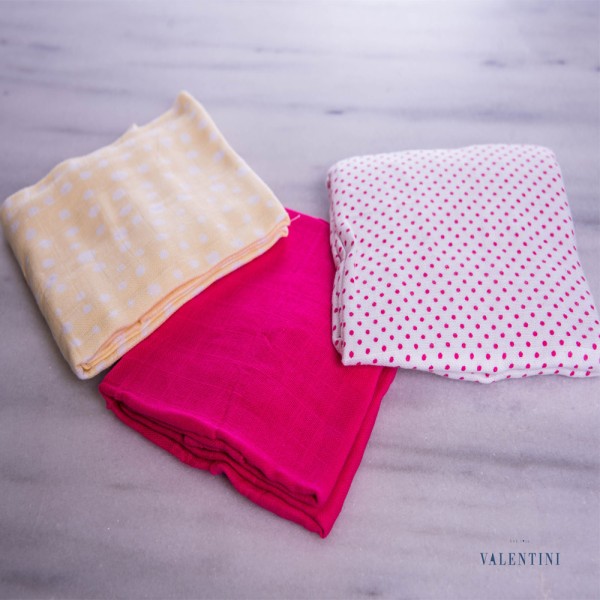 Μουσελίνες/Πάνες αγκαλιάς σετ 3 τμχ Bimbipirulos 70x80 Nina 