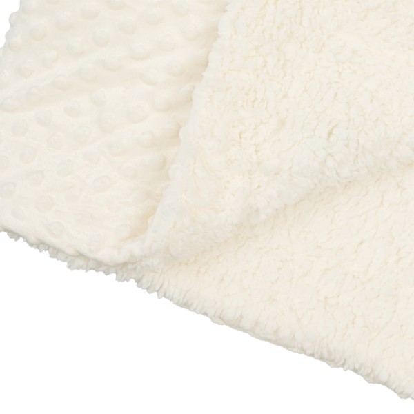 Κουβέρτα βελουτέ αγκαλιάς bimbipirulos dots sherpa crudo