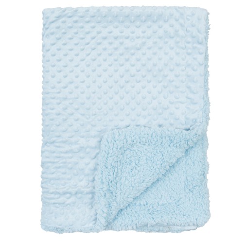 Κουβέρτα βελουτέ αγκαλιάς bimbipirulos dots sherpa azul