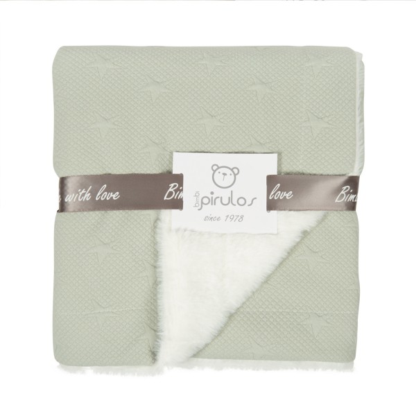 Κουβέρτα  γούνα αγκαλιάς bimbipirulos New stars verde