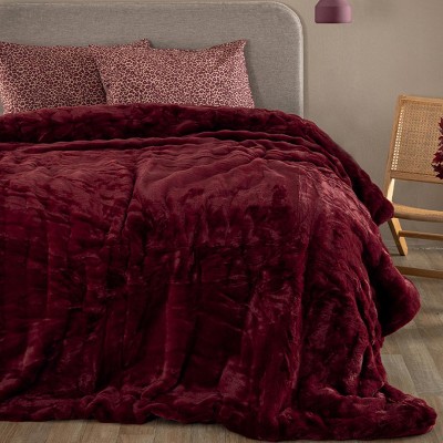 Γούνινο Κουβερτοπάπλωμα Υπέρδιπλο (220x240) Palamaiki Ember Wine