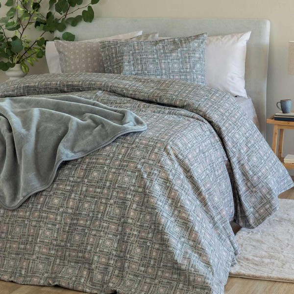 Σετ σεντόνια φανελένια υπέρδιπλα 240x265 Palamaiki FB0228