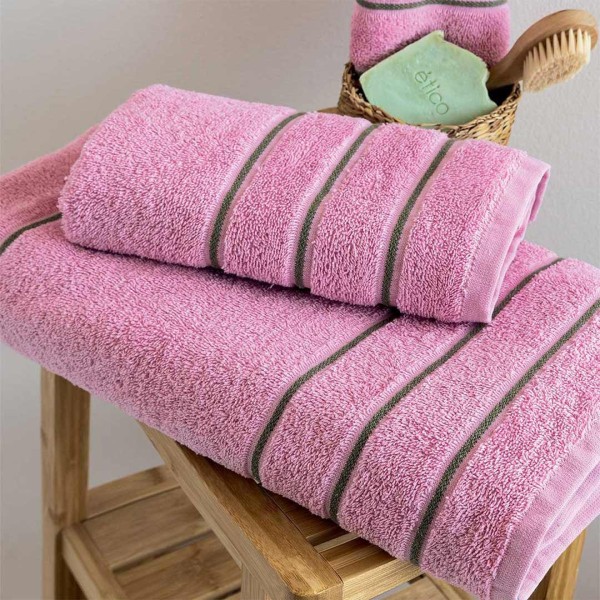 Πετσέτες μπάνιου 3 τμχ Palamaiki Jodi Pink