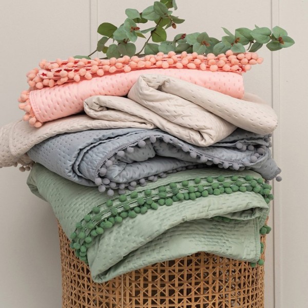 Κουβερλί Υπέρδιπλο (Σετ) Palamaiki Morgan Grey 220x240